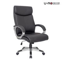 ราคา U-RO DECOR เก้าอี้สํานักงานพนักพิงสูง รุ่น JOAN (โจน) สีดำ หุ้มหนัง PVC เบาะนั่งและพนักพิงหลังเสริมโฟมหนานุ่ม (26319197281)