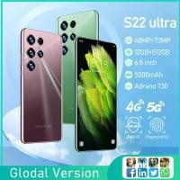 ราคา S22 Ultra 12+512GB Fingerprint Face Unlock 5000mAh Qualcomm 888+ Smartphones 6.8 Inch Dual SIM+MIcro SD 24+72MP Mobile Phone (1005004241635820)
