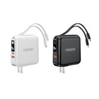 ราคา Moov PB01 (W1501) แบตสำรอง 15000mAh ชาร์จเร็ว Powerbank พาวเวอร์แบงค์ Fast Charge มีสายชาร์จ (23682731612)