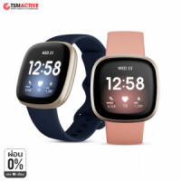 ราคา Fitbit Versa 3 สมาร์ทวอทช์ GPS ฟิตเนส &&nbsp;สุขภาพ (3131)