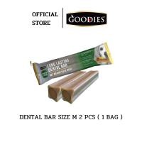 ราคา Goodies กู้ดดี้ เดนทอลบาร์ ขนมขัดฟัน ลดกลิ่นปาก ขจัดหินปูน ฟันขาว รสไก่ size M มี 2 ชิ้น/ซอง (แพค 1 ซอง) (7557696904)