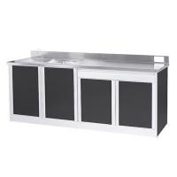 ราคา ตู้ครัว 4 บานพร้อมอ่างซิงค์หลุมและถังขยะ THE KITCHEN รุ่น KC2-AC5 50 ขนาด 210.5 x 61.5 x 83.5 ซม. (60303667)