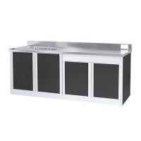 ราคา ตู้ครัวเปิด 4 บาน พร้อมอ่างซิงค์หลุมเดี่ยว THE KITCHEN รุ่น KC2-AC1 50 ขนาด 210.5 x 61.5 x 83.5 ซม. (60302901)