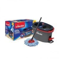 ราคา ถังปั่นพร้อมไม้ผ้าถู รินซ์คลีน VILEDA รุ่น 6563 ขนาด 50 x 50 x 31 ซม. ถังสีดำ (60369795)