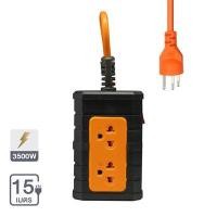 ราคา บล็อกยางพร้อมสายไฟ 2 ช่อง 1 สวิตช์ 2 USB VOX รุ่น F5ST3-TOOL-2103 ขนาด 15 เมตร สีดำ - ส้ม (60351375)