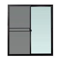 ราคา ประตูอะลูมิเนียมบานเลื่อน FRAMEX รุ่น 2 บาน + มุ้ง SS ขนาด 160 x 205 ซม. สีดำ (60277558)