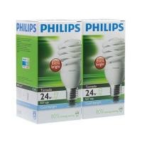 ราคา หลอดประหยัดไฟ 24 วัตต์ Cool Daylight PHILIPS รุ่น TORNADO TWIN PACK E27 (แพ็ค 2 หลอด) (60250353)