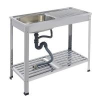 ราคา อ่างล้างจานขาตั้ง 1 หลุม 1 ที่พัก DYNA HOME รุ่น FS 9643 JT ขนาด 96 ซม. สีสเตนเลส (60248882)