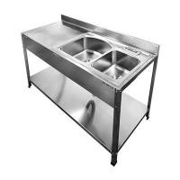 ราคา อ่างล้างจานขาตั้ง 2 หลุม 1 ที่พัก SANKI รุ่น SWSR-1B ขนาด 146 ซม. สีสเตนเลส (60346795)