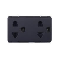 ราคา เต้ารับกราวด์ คู่ 3 ขา HACO รุ่น W8416V2-SBL สีดำเข้ม (60329446)