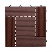 ราคา แผ่นไม้เทียมปูพื้นลายผืนผ้าสลับขวาง ROTATE FONTE รุ่น DT004 ขนาด 30 x 30 x 2.2 ซม. สีน้ำตาล (60239654)