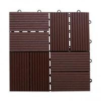 ราคา แผ่นไม้เทียมปูพื้นลายเหลี่ยมสลับ ROTATE FONTE รุ่น DT002 ขนาด 30 x 30 x 2.2 ซม. สีน้ำตาล (60239652)