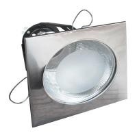 ราคา โคมดาวน์ไลท์หน้าเหลี่ยมกระจก 4 นิ้ว 1xE27 Carr LUZINO รุ่น P4003-G-SN สีเงิน (60247115)