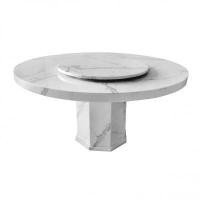 ราคา โต๊ะทานอาหารหินอ่อนทรงกลม CALINA รุ่น T-733 ขนาด 150 x 150 x 75 ซม. สีขาว (60365497)