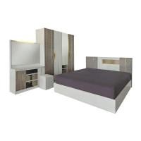 ราคา ชุดห้องนอน 6 ฟุต CALINA รุ่น แพนโดร่า (เซต 3 ชิ้น) สีขาว-น้ำตาล (60374229)