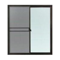 ราคา ประตูอะลูมิเนียมบานเลื่อน FRAMEX รุ่น 2 บาน+มุ้ง SS ขนาด 160 x 205 ซม. สีน้ำตาล (60385495)