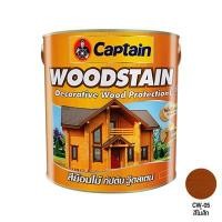 ราคา สีย้อมไม้เงา CAPTAIN WOODSTAIN รุ่น CW05N ขนาด 1 แกลอน สีไม้สัก (60237323)