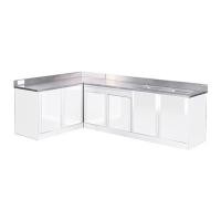 ราคา ตู้เข้ามุม พร้อมอ่างซิงค์หลุมคู่ THE KITCHEN รุ่น LKC3-AC2 50 ขนาด 269 x 61.5 x 83.5 ซม. สีขาว (60322458)