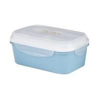 ราคา กล่องข้าวพลาสติกทรงเหลี่ยมทึบ 2 ชั้น 2 ช่อง พร้อมช้อน-ส้อม SANDI รุ่น UTLB-90302 สีฟ้า (60362094)