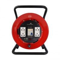 ราคา ล้อเก็บสายไฟเหล็กพร้อมเบรกเกอร์กันไฟดูด กำลัง 3,600 วัตต์ LUZINO รุ่น LT-RCBO-1530 ขนาด 30 เมตร (60365960)