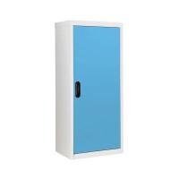 ราคา ตู้กลางวางหนังสือบานทึบ KIOSK รุ่น MAX-021 ขนาด 46.6 x 30 x 105 ซม. สีฟ้า - ขาว (60388042)