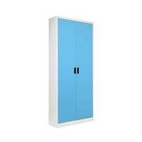 ราคา ตู้สูงวางหนังสือ 2 บานเปิดทึบสูง KIOSK รุ่น MAX-051 ขนาด 88 x 30 x 200 ซม. สีฟ้า - ขาว (60388049)