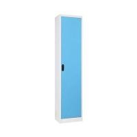 ราคา ตู้สูงวางหนังสือ 1 บานเปิดทึบสูง KIOSK รุ่น MAX-041 ขนาด 46.6 x 30 x 200 ซม. สีฟ้า - ขาว (60388050)
