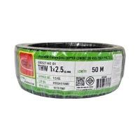 ราคา สายไฟ THW IEC01 1 x 2.5 ตร.มม. THAI UNION ยาว 50 เมตร สีดำ (60425589)