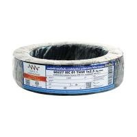 ราคา สายไฟ IEC 01 THW 1 x 2.5 ตร.มม. NNN ยาว 50 เมตร สีดำ (60435599)