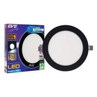 ราคา โคมดาวน์ไลท์หน้ากลม 5 นิ้ว LED 12W Daylight EVE LIGHTING รุ่น Circle Black 12W DL สีดำ (60448645)
