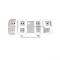ราคา นาฬิกาดิจิทัลตั้งโต๊ะพลาสติก LED 3D KASSA HOME รุ่น S663 ขนาด 23.5 x 5 x 9.6 ซม. สีขาว (60312524)