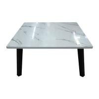 ราคา โต๊ะญี่ปุ่นลายหินอ่อน KASSA ขนาด 60 x 60 x 29 ซม. สีขาว (60321801)