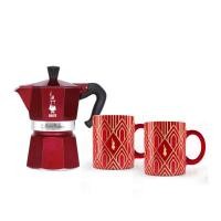 ราคา Bialetti เซตหม้อต้มกาแฟ Moka Pot รุ่น Moka Express [BL-0009910] ขนาด 6 ถ้วย - Red Deco และ แก้วมัค 2 ถ้วย (8001306099103)