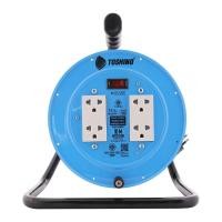 ราคา Toshino ล้อเก็บสายไฟ TOSHINO จานเหล็ก-กราวด์คู่ 10 ม. รุ่น MN2-315T-10M (16A/3600W) (8854531015628)