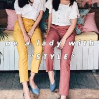 ราคา Classic trousers กางเกงขายาวเอวสูง (1438121830)