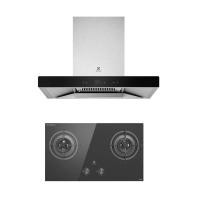 Electrolux เตาแก๊สแบบฝัง+เครื่องดูดควันกระโจม รุ่น EHG7230BE+ECC9310S