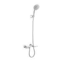 ราคา Kohler ก๊อกผสมยืนอาบแบบติดผนังพร้อมฝักบัวสายอ่อน รุ่น K-99031T-4-CP