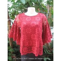 ราคา NN&NN Shop_3-0001_เสื้อลูกไม้ หลายสี 44" สีแดง (550)