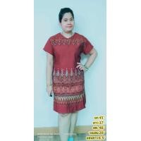 ราคา NNandNN Shop 1-0003-เดรสผ้าไทย ตามภาพ 46 น้ำตาลแดง (1226)