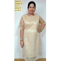 ราคา NNandNN Shop 2 0033 เดรสลูกไม้ คอกลม แขนบอก สีพื้น หลายสี 46 เหลืองนวล (2645)