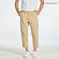ราคา ELLE HOMME | กางเกงขายาวห้าส่วนเอวยางยืด กระเป๋าล้วง 2 ข้าง สีเบจ | W8Q001 (W8Q001B2301LSBE)