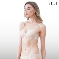 ราคา ELLE Lingerie Moulded Bra ยกทรงเสริม Push-up เต้าเรียบตัดต่อลูกไม้ - LB7534 (LB7534A2BER23)