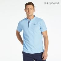 ราคา ELLE HOMME POLO | เสื้อยืดโปโลคอจีน แขนสั้น แต่งเทปลายธงชาติฝรั่งเศส สีฟ้า | W8K904 (W8K904B2301PMBU)