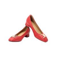 ราคา ELLE SHOES รองเท้าหนังแกะ ทรงส้นเหลี่ยม LAMB SKIN COMFY COLLECTION รุ่น Block heel สีแดง ELB003 (ELB00312307L2RE)