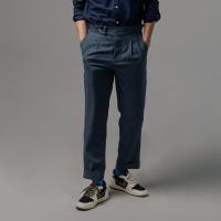 ราคา era-won กางเกงขายาว รุ่น Double Belts Trousers V1 ทรง Skinny Crop เอวสูง สี Mad Blue (กรม) (E24MBBW0099NB34)