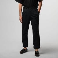 ราคา era-won กางเกงขายาว รุ่น Double Belts Trousers V1 ทรง Skinny Crop เอวสูง สี Shadow (ดำกรม) (E24MBBW0099DB36)