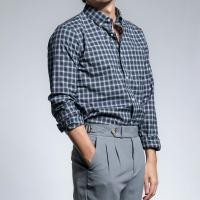 ราคา era-won เสื้อเชิ้ต ทรงปกติ แขนยาว รุ่น Dress Shirt สี Monaco black (ดำเขียว) (E24MTCR0858IL03)