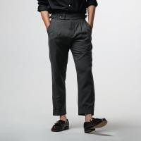 ราคา era-won กางเกงขายาว รุ่น Double Belts Trousers V1 ทรง Skinny Crop เอวสูง สี Opera Grey (เทาเข้ม) (E24MBBW0099DG32)