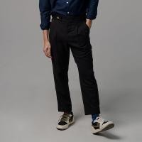 ราคา era-won กางเกงขายาว รุ่น Double Belts Trousers V2 ทรง Skinny Crop เอวสูง สี Black (ดำสนิท) ผ้าใหม่ (E24MBBW0222BL30)