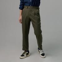 ราคา era-won กางเกงขายาว รุ่น Double Belts Trousers V2 ทรง Skinny Crop เอวสูง สี Olive (เขียวขี้ม้า) ผ้าใหม่ (E24MBBW0222OV34)